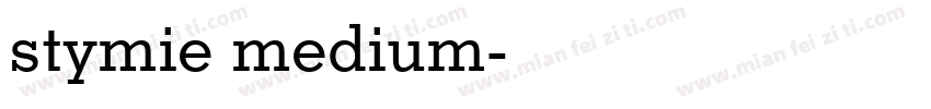 stymie medium字体转换